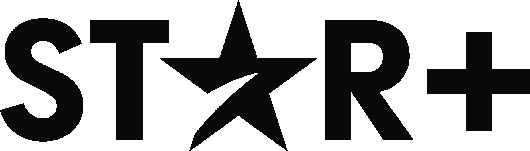 Star Plus Black Logo Vector Logo